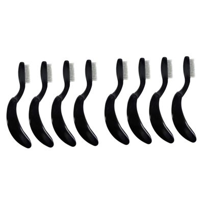 Healifty 2sets Eyebrow Spoolie Brush Folding Design Plastic Handle Eyebrow Comb Steel Needle Beauty Tool 4pcs*2