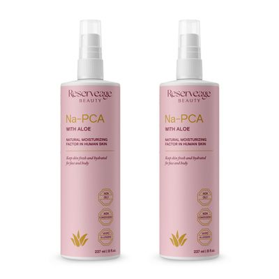Reserveage Na-PCA Spray with Aloe Vera, 8 Fl Oz (Pack of 2)
