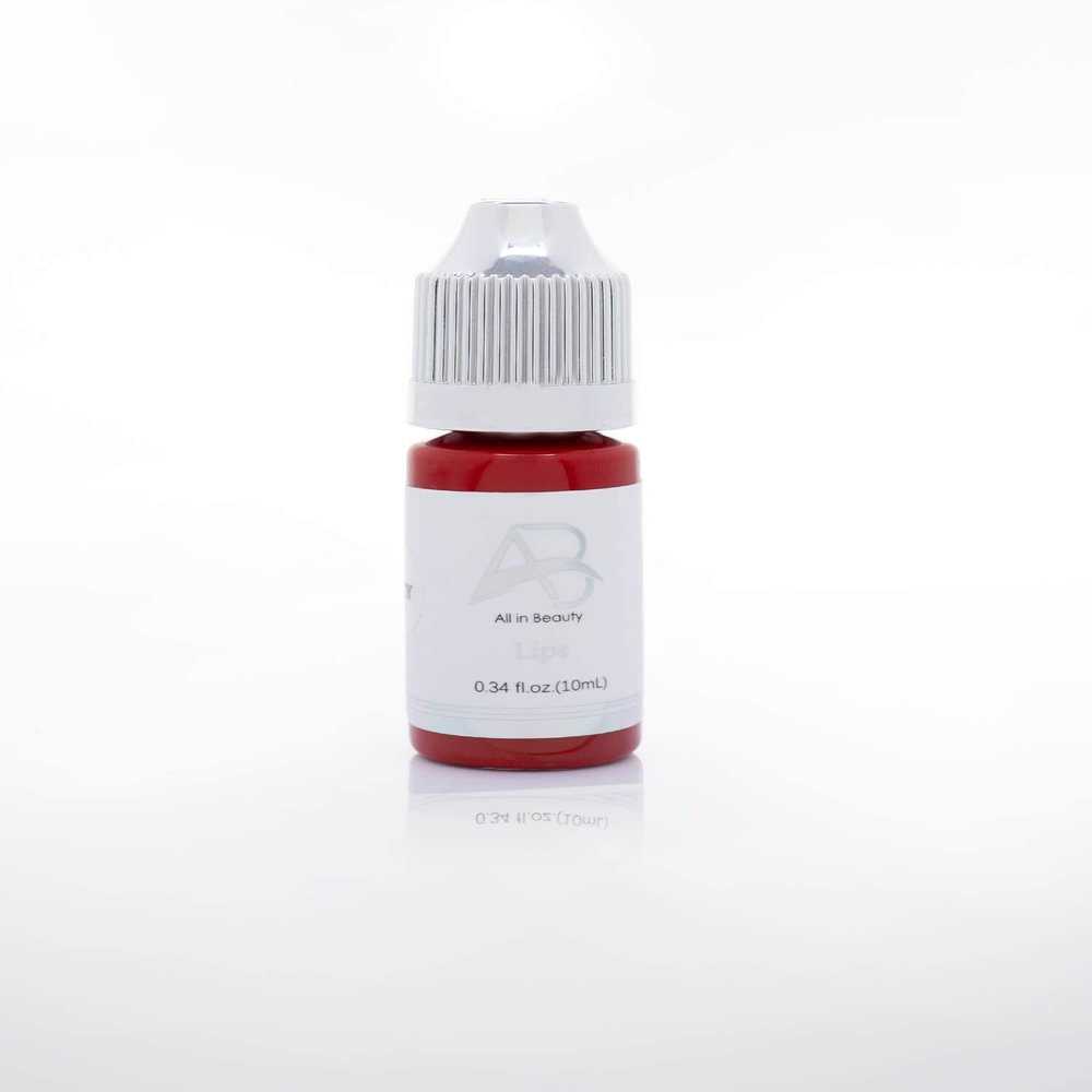 All in Beauty Professional Lip Pigment Ink for Lips Permanent Make-Up, Lip Tattoo & Lip Blushing Pigments for Permanent Lip Color, Vegan Ink to Enhance Lips Color (10ml) (Risky)