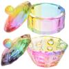 minkissy 2pcs Acrylic Cup Dish with Bowls Dishes Monomer Powder Professional Accessory Care Nails Decorative Multi-function Tools Lid Dappen Manicure for Cups Nail Glass view 1