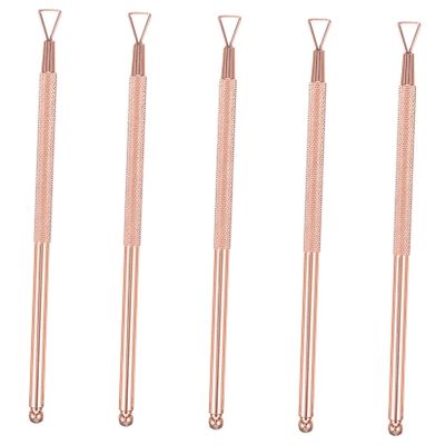 minkissy 5pcs Set Nail Art Pusher Cuticle Remover Stainless Steel Nail Gel Remover Tool