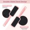 30 Pcs Foot File Dead Skin Foot Scrubber Remover Pedicure Double Sided Callus Heel Foot Scraper Professional Foot Exfoliator Feet Rasp for Smoothing Hard Rough Skin Kit, Pink, White, 7.87 x 1.77 Inch view 3