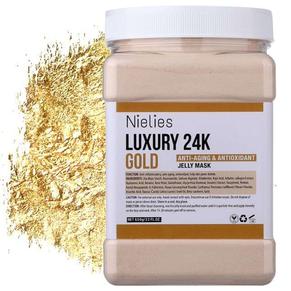 Nielies Jelly Mask for Facial Professional- Peel off Hydro Face Mask Powder for Hydrating & Cleaning - 23 Fl oz (24k)