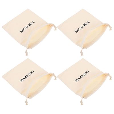 minkissy 4pcs Drawstring Hair Dryer Storage Bags Multi-Function Organizer for Travel Lightweight Cloth Carrier for Hair Dryers and Design and Practical
