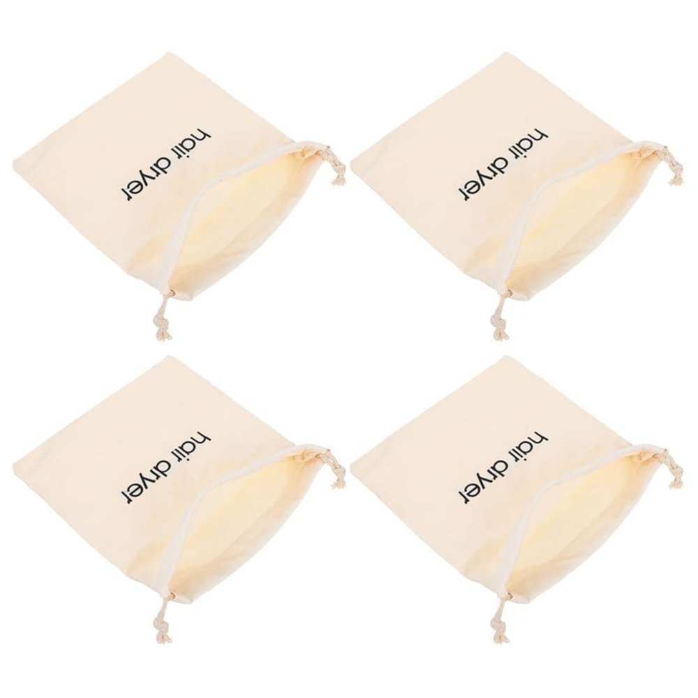 minkissy 4pcs Drawstring Hair Dryer Storage Bags Multi-Function Organizer for Travel Lightweight Cloth Carrier for Hair Dryers and Design and Practical