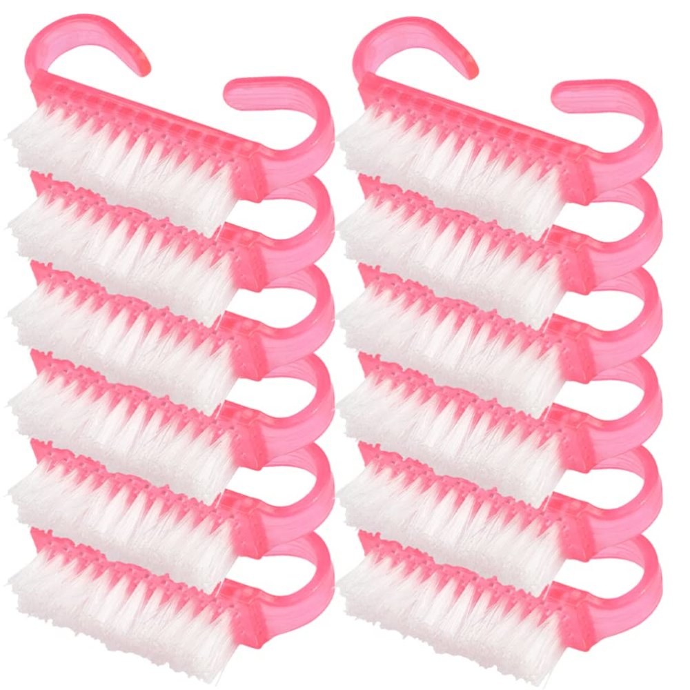 Nail Brush Nail Brush Soft Scrub 12 Pieces Nail Handle Grip Nail Nail Cleaning Manicure Cleaning for Women Nail Brush Soft Scrub Soft Scrub