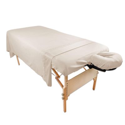10 Pack -Tranquility Microfiber Massage Sheet Sets by Body Linen - Lightweight, Long-Lasting Microfiber Massage Table Sheet Set - Stain-Resistant, Soft and No Pilling - Natural