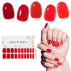 ALICE & BELLA Valentine's Day Semi Cured Gel Nail Strips-20 PCS Multi-Color Red Gradient Gel Stickers, Use with UV Light Lamp, Salon Quality Manicure Wraps (Gradient Red Skittles) view 1