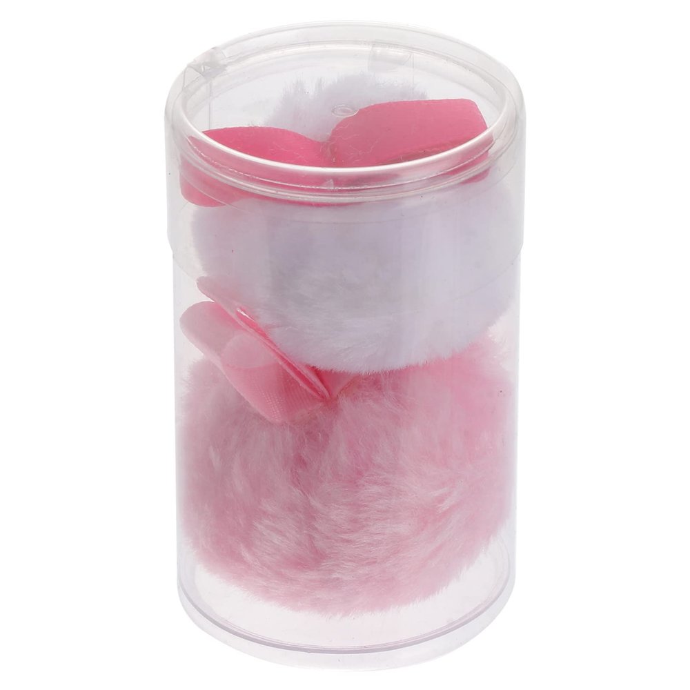 SHERCHPRY 4pcs Makeup Powder Puff Soft Velour Dry Powder Puff for Blush Foundation and Cheek Color Portable Fuzzy Shape for Women Box Style