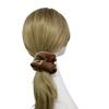 2 Pcs Brown Color Large Size Velvet Scrunchies for Women Hair Ties view 3