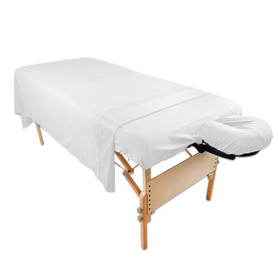 10 Pack - Tranquility Microfiber Massage Sheet Sets by Body Linen - Lightweight, Long-Lasting Microfiber Massage Table Sheet Set - Stain-Resistant, Soft and No Pilling - White