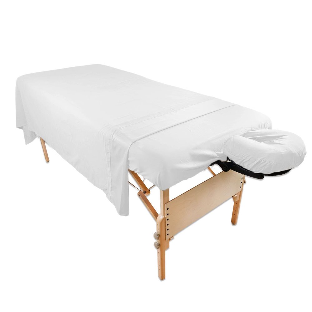 10 Pack - Tranquility Microfiber Massage Sheet Sets by Body Linen - Lightweight, Long-Lasting Microfiber Massage Table Sheet Set - Stain-Resistant, Soft and No Pilling - White