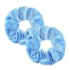 2 Pcs Sky Blue Large Size Velvet Scrunchies for Women Hair Ties view 1