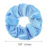 2 Pcs Sky Blue Large Size Velvet Scrunchies for Women Hair Ties view 2