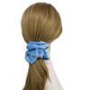 2 Pcs Sky Blue Large Size Velvet Scrunchies for Women Hair Ties view 3