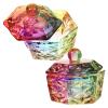 Beavorty 2pcs Colorful Crystal Cup Nail Liquid Cup Nail Bowl Professional Manicure Cup Powder Mixing Cup Nail Dish Manicure Bowls for Hands Glass Monomer Dish Glass Cleaning Cup view 1