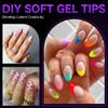 gelike ec Nail Tips Almond for Salon: Almond Short Soft Gel Nail Tips for Manicure 240 Pcs 18 Sizes view 4