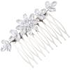 minkissy Wedding Hair Comb Rhinestone Bridal Hair Piece Accessory for Brides Elegant Design for Special Occasions Lightweight and Comfortable for Weddings and Parties view 1