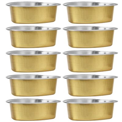minkissy 10pcs Aluminum Foil Wax Melting Bowls Wax Container for Hair Removal Compatible Professional Warmers Easy to Clean and Use for Amounts