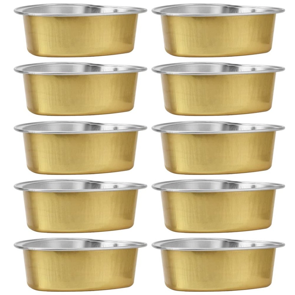minkissy 10pcs Aluminum Foil Wax Melting Bowls Wax Container for Hair Removal Compatible Professional Warmers Easy to Clean and Use for Amounts