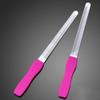 Beaupretty 3pcs Stainless Steel Double-Sided Nail File Board - Handle Nail Tool for Manicure and Pedicure for Fingernails and Toenails Rosy view 4