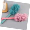 Beaupretty 3pcs Long Handle Bath Brush Back Scrubber for Comfortable Bathing Dead Skin Removal and Enhanced Lathering Includes Blue White and Pink Random Style view 2
