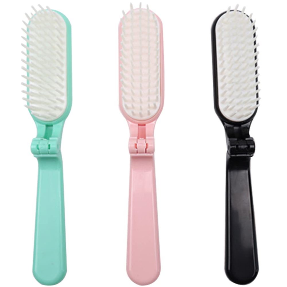 LALAFINA 3pcs Folding Straightening Comb Women Hair Brush Teasing Combs for Women Pocket Hair Comb Travel Hair Comb Hair for Women Compact Comb Men Comb Small Comb Portable Tpe Man