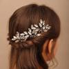 Teyglen 3pcs Bridal Crystal Hair Pins Rhinestones Hair Pieces Simple Crystal Wedding Hair Accessories Handmade Hair Pins for Women Bride Girls (Dark Purple) view 2