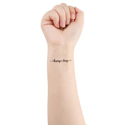 Customized Couple Tattoo Stickers Personalized Portrait Tattoo Sticker Custom Text 2-Person Tattoo Sticker Love Gift