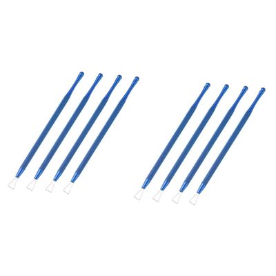 KALLORY 8pcs Stainless Steel Nail Art Remover Tool Triangle Cuticle Peeler and Scraper for Gel Polish Removal Ergonomic Handle for Manicure and Pedicure for Beauty Salons and Nail Art