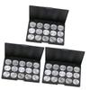 KALLORY 3pcs Empty Cosmetic Case for Eyeshadow Organizer Round Diameter Palette for Blush Powder and Foundation Portable Makeup Storage view 1