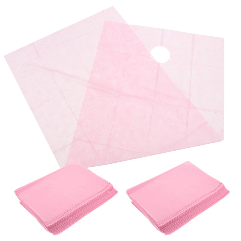 FRCOLOR 30pcs Disposable Nursing Bed Sheets Oil-resistant Non-woven Beauty Salon Bed Covers for Spa Hotel and Elderly Care Pink