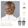 Beaupretty 4Pcs Ponytail Hair Comb Insert Combs Side Hair Accessories Fountain Hairpin Volume Enhancer for Women 3.34X2.55 Inches view 4