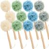 Tessco for you 12 Pcs Large Loofah on a Stick Shower Loofah with Long Handle Back Scrubber for Shower PE Body Bath Sponge Soft Spa Mesh Brush Wash Exfoliating Luffas for Men Women(Dark Color) view 1