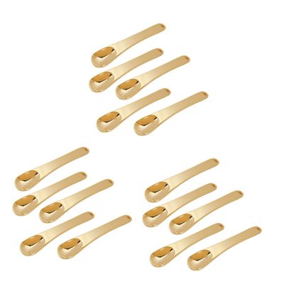Beaupretty 15pcs Golden Zinc Alloy Eye Cream Spoon for Eye Fatigue Relief and Massage Treatments Compact Makeup Tool for Improved Circulation and Relaxation