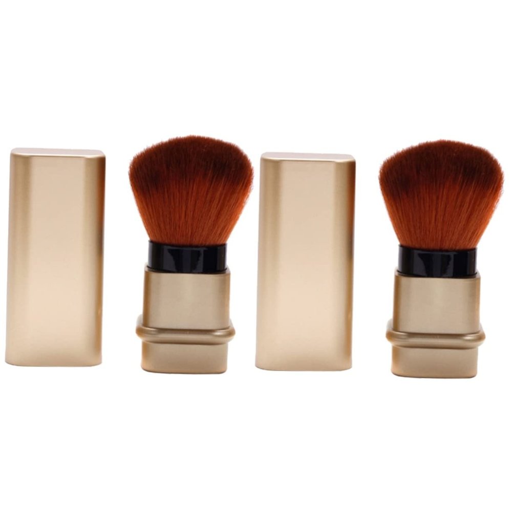 minkissy 2pcs Nail Cleaning Brush Retractable Tube Makeup Brush Cleaner for Women Reusable