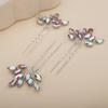 Teyglen 3pcs Bridal Crystal Hair Pins Rhinestones Hair Pieces Simple Crystal Wedding Hair Accessories Handmade Hair Pins for Women Bride Girls (Ab color) view 3