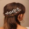 Teyglen 3pcs Bridal Crystal Hair Pins Rhinestones Hair Pieces Simple Black Crystal Wedding Hair Pins Handmade Hair Accessories for Women Bride Girls (Black) view 1