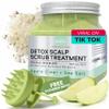 Apple Cider & Sea Salt Green Scalp Scrub Sulfate-Free | 10% AHA & BHA | Exfoliating Hair & Scalp Treatment for Detox, Dandruff & Build-Up | Scalp Exfoliator Hair Scalp Scrub | Refreshing ( 16 Fl Oz ) view 1