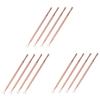 KALLORY 12 pcs Manicure Scraper Triangle Salonrose Textured Art Cuticle Remover Nail Golden Fingernail Removal for Gold Peeler Design and Beauty Polish Remove Steel Practical Silver Spa view 1