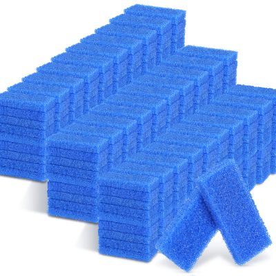 Therwen 400 Pcs Disposable Pumice Stone for Feet Blue Foot Scrubber Dead Skin Callus Remover for Salon Spa Home