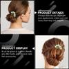 Beaupretty 4 Pieces Jade Flower Hair Pin Chinese Hair Stick Jade Hairpin Retro Chignon Pin Traditional Classical Flower Hair Chopstick Hair Styling Accessories for Women Girls (Green) view 2