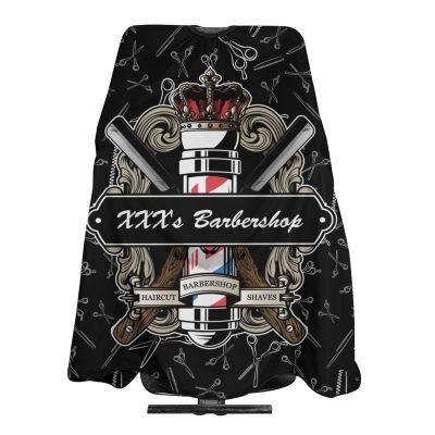 Custom Barber Cape Hairdresser Cape, Add Your Photo Text Logo Personalized Barber Salon Cape for Men, Customized Hair Cutting Cape for Home Salon Barbershop