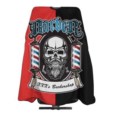 Custom Barber Cape Personalized Text Red Barber Salon Hairdresser Cape for Men, Customized Hair Cutting Capes for Home Salon Barbershop