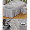 Jojomis Massage Hotel Face Table Linen Set Bed Skirt Valance Sheet with Face Breath Hole Pillow Case Stool Cover for Beauty Salon Tattoo - Grey-L view 4