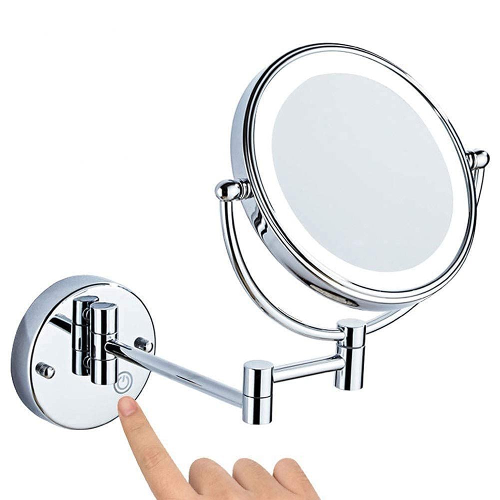 8" Wall Mounted Makeup Mirror 5X Wall Makeup Vanity Mirror Double Sided,Shaving Makeup
