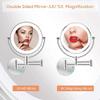 8" Wall Mounted Makeup Mirror 5X Wall Makeup Vanity Mirror Double Sided,Shaving Makeup view 4