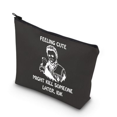 TSOTMO Novelty Horror Movie Lover Gift Feeling Cute Might Kill Someone Later Scary Movie Merchandise (BLK-Might kill)