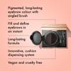 ICONIC LONDON Eyebrow Cushion 2 Colour Sculpter | Fill and Define Eyebrows, Includes a Double Sided Applicator, (Black Brown) view 2