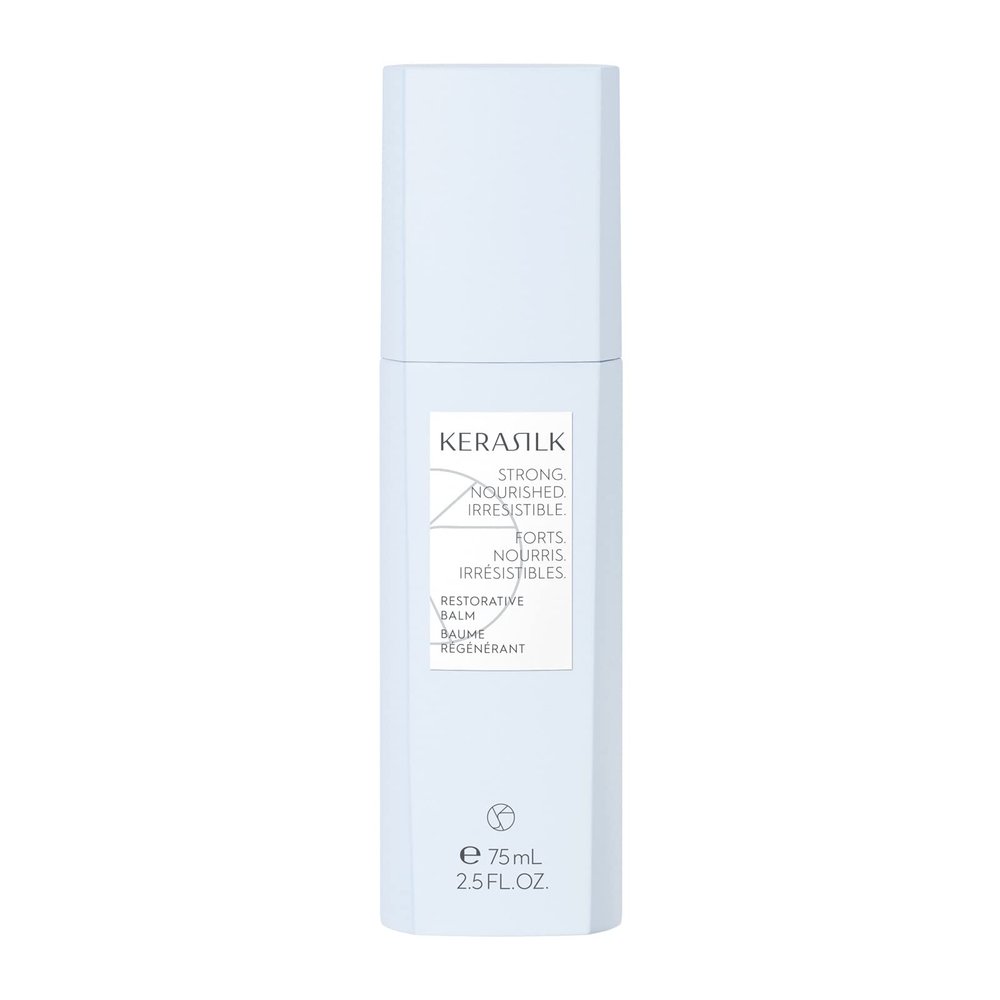 KERASILK Restorative Balm | Intensely Repairs & Minimizes Breakage | Nourishes Dry Ends & Strengthens Strands | With Heat Protection | For Dry, Stressed & Damaged Hair | 75ml